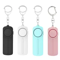 130DB Souffrant Son Personal Alarm Keychain Bright LED Lumière Self_defense Alerte d'urgence Porte-clés pour femmes Enfants
