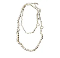 Collier perlé de la chaîne de pull de la perle de mode populaire pour femmes bijoux de mariage de fête pour la mariée avec boîte HB521