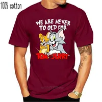 남성용 티셔츠 우리는 고양이와 마우스 티셔츠 톰 애호가 Jerry Shirt (1)를 위해 오래되지 않습니다.