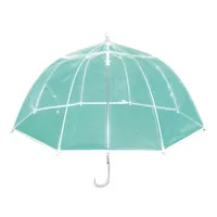 Parapluies enfants parapluie de dessin animé avec sifflet créatif transparent long poignée femme paraguas transparente infantil manuel a