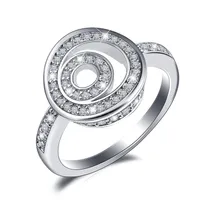 Anelli per donne semplici cerchio forma zircone anello moda femmina gioielli infinity sign sign party band