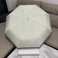Elegante Designer Automatic Umbrellas Logo Printing Geschikt voor Sun Rain Women Parasols Girl Fold Umbrellas Gift Ideas