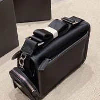 블랙 디자이너 망 어깨 가방 서류 가방 디자이너 나일론 크로스 바디 메신저 가방 2-PC 지갑 서류 가방 삼각형 크로스 바디 탑