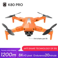 K80 Pro Drones 4 K HD Kamera Profesyonel Hava Fotoğrafçılık Fırçasız Motor Katlanabilir Quadcopter Drone RC Mesafe 1.2KM