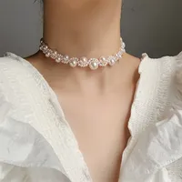 Hanger kettingen creatief ontwerp boutique natuurlijke parel kraag ketting vrouwelijke sieraden