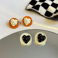 Stud Adolph carino cerchio cuore orecchino 2021 gioielli orecchio coreano moda dolce partito rotondo per donna accessori alla moda