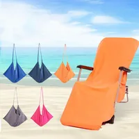 Chaise de plage Couverture 5 Couleurs Chaises de salon Couvertures portables avec bretelles serviettes double couche Couverture épaisse WLL656