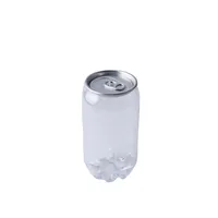 Kunststoff Getränke Flasche POP CAN 350ml 500ml 650ml Ring-Pull-Dose Runde Wasser-Flaschen Einweg-Nahrungsmittelgrad PET-Saft-Tassen B3