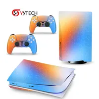 SYYTECH Glitter Matte Film Pattern Cover Protective Skins Full Kit Stickers for PS5 Disk Edition Controller Console