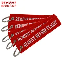 Remove Before Flight Chaveiro Key Chain for Cars Red Key Fobs OEM Keychain Jewelry Aviation Tag Embroidery Key Chains 5 PCS/LOT G1019