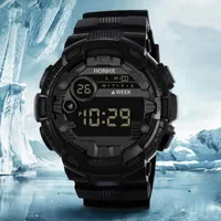 Luxury Hommes Digital LED Montre Multifonctionnel Date Sport Sport Extérieur Electronic Bracelet Portable Casual Relojes Para Hombre Montres-bracelets