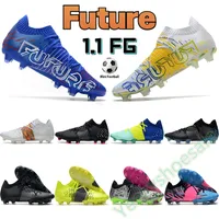 2022 المستقبل 1.1 fg كرة القدم المرابط الرجال أحذية كرة القدم أسود أزرق أبيض متعدد bluemazing تنبيه الأصفر عميق فولت رجل مصمم رياضية رياضية