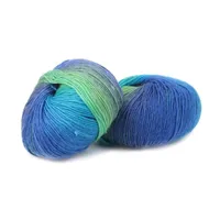 1ball 50g tejido a mano del arco iris Colorido Crochet Cashmere Wool Blend Knitting W0YF