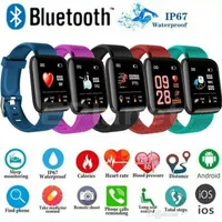 ID 116Plus y68 D20 Armband Smart Bands Armband Bunte Bildschirm Fitness Tracker Schrittzähler Herzfrequenz Blutdruck Gesundheitswesen D13