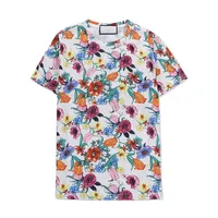 Frauen Mode T-Shirt Sommer T-shirts Womens Casual Tops Buchstaben Blumendruck Männer T-shirts Weibliche Jungen Mädchen Kurzarm