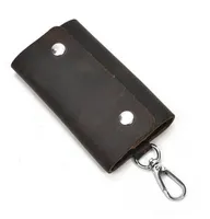 Hoyobish PU-Leder Großer Kapazitätsratsorganisator Key Tasche Brieftasche Reißverschluss Auto Keychain für Haushälterin