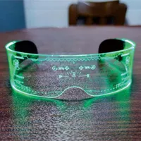 Okulary przeciwsłoneczne przyciągające okulary Kreatywne LED Luminous Eyeglasses Akrylowe Wygodne Zapalanie Halloween Dekoracja Domu