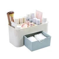 Pudełka do przechowywania BINS Plastikowe pudełko Makijaż Organizator Case Poszukiwacze Kosmetyczne Display Office Sundries Jewelry Container