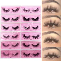 22 Styles Mink Eyelash Vendor 100% Cruelty Free 15mm 20mm 25mm 5D 6D False lashes Crisscross Natural Full Strip Eyelashes