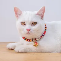 Colares Colares Lemas Bonito Bell Collar para Gatos Bohemia Dos Desenhos Animados Pegadas Engraçadas Leads Cat Acessórios Bens de Animais