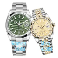U1 fábrica AAA + relógio mecânico automático mulheres homens grandes lupa 36 / 41mm aço inoxidável safira homens relógios masculinos relógios de pulso impermeável presentes luminosos