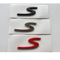 Chrome Black Red Lettres "S" Mots Words Voiture Couvercles de coffre à lèvres Badge avant Emblem Emblem Badges Sticker Décalque