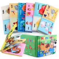 Baby Cloth Book Baby Puzzle Cloth Book Early Education Zabawki Łzęodporne Trójwymiarowe Tkaniny Book Dla Noworodków 0-12 miesięcy 1826 Y2