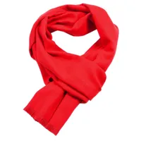 Fashion Casual Winter Solid Cashmere Scarf For Women Men Warm Soft With Tassel Unisex Red Shawls And Wraps Lovers Christmas Gift