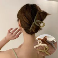 Instrine Morandi Couleur Coréenne Résine Résine Coiffures Clips Grand Taille Maquillage Cheveux Coiffure Barrettes Pour Femmes Accessoires pour cheveux