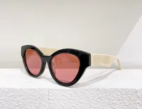 Cat Eye Sunglasses 0957 Schwarz Rosa Unisex Sun Gläsern Mode Shades UV400 Schutz Eyewear mit Fall