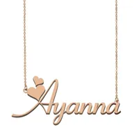 Anhänger Halsketten Ayanna Name Halskette Benutzerdefinierte Namensschild für Frauen Mädchen Freunde Geburtstag Hochzeit Weihnachten Mutter Tage Geschenk