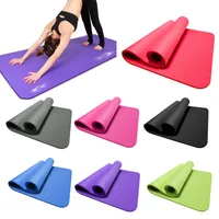 Yoga-Matten 10mm NBR Pilates MAT Gymnastik-Trainings-Pad Rutschfeste Übung Tanzkissen Fitnessgeräte für Anfänger Unisex 183x61cm