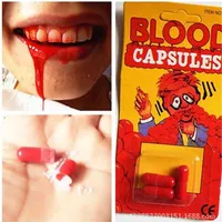 4 월 어리석은 날 재미있는 트릭 무서운 소품 전체 장난감 혈액 알약 TV 가짜 혈액 캡슐