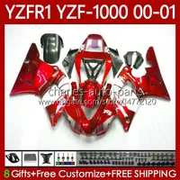 Yamaha YZF-1000 YZF R 1 1000 CC YZF-R1 00-03 İnci Kırmızı Üstyapı 83NO.43 YZF R1 1000CC YZFR1 00 01 02 03 YZF1000 2000 2001 2002 2003 OEM PERSONELER KITICI