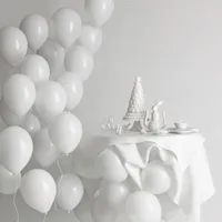 "10" 12 "18" 24 "36" ballons blancs mats purs en forme d'art de la forme d'art anniversaire de mariage de la fête de décoration hélium