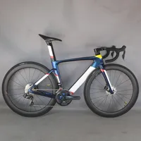 2022 Nuevo disco de pintura Todas las bicicletas internas de la bicicleta de carbono Bicicleta de carbono Shimano R8070 DI2 Groupset Carbon Cycling TT-X22