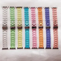 For Apple Watch Band Strap 38mm 40mm 42mm 44mm Resin Replacement Deluxe Clear Transparent 8 Colors2584