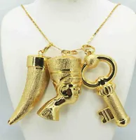 Detaliczna Moda Dubai Boutique Biżuteria Zestaw ślubu 21K Złoty Design Naszyjnik