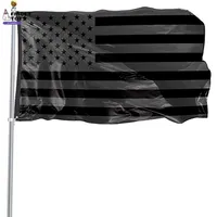 3x5ft Black American Flag Poliester Brak kwartału BEZPIECZEŃSTWO BANIZACJA OCHRONY BANIZAJĄCA Flaga dwustronna wewnętrzna zewnętrzna xx5