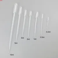 100 x 0.2ml 0.5ml 1ml 2ml 3ml 5ml 10ml Plastic Pipette Disposable Safe Scale Straw for Essential oil Medical Sampling Tube