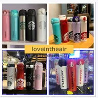 2021 New Arrive 400-500ML Starbucks Thermos Cup Vacuum Flasks Thermos Stainless Steel Insulated Thermos Cup Coffee Mug Gift ProductsS7Q4