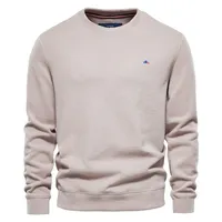 AIOPESON Solid Color Sweatshirts Men Casual Streetwear Brand Cotton Pullover Hoodies Men Autumn Quality Classic Mens Sweatshirt 220104