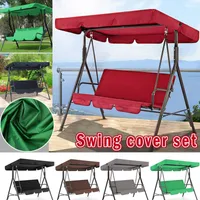Camp Furniture 3 Seat Swing Canopies Cushion Cover Set Patio Chair Hammock Replacement Waterproof Garden Xqmg Swings