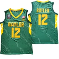 NEW College Basketball Wears 2021 Final Four 4 Baylor Basketball Jersey NCAA College Green 12 Jared Butler Drop Shipping Size S-3XL