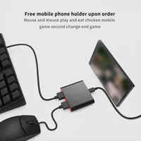 Keyboards One-Handed Gaming Keyboard Mouse Set Portable Mini Keypad Mice With Converter Adapter For PS4 Switch PC