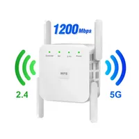 Cioswi 5Ghz Wireless WiFi Repeater 1200Mbps Router Wifi Booster 2.4G Wifi Long Range Extender 5G Wi-Fi Signal Amplifier Repeater G1115