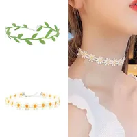Sweet Cute Daisy Choker Collar Fashion Casual Lace Flower Nacklace For Women Girls Party Jewelry Gifts Accessaries
