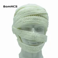 BOMHCS Novetly Cool Zombie Mask Make Bandage 100% Handmade вязаная забавная шапка Hat 220210