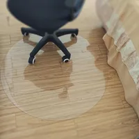 Teppiche Lovrtravel Transparent Holz Bodenschutz Matte PVC Teppich Computerstuhl Matten Protektoren Kunststoff Weiche Runde Teppich
