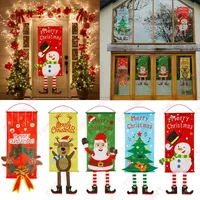 Рождественские двери крыльцо дверь баннер висит украшения украшения молл вечеринка отель дома рождественские украшения с новым годом